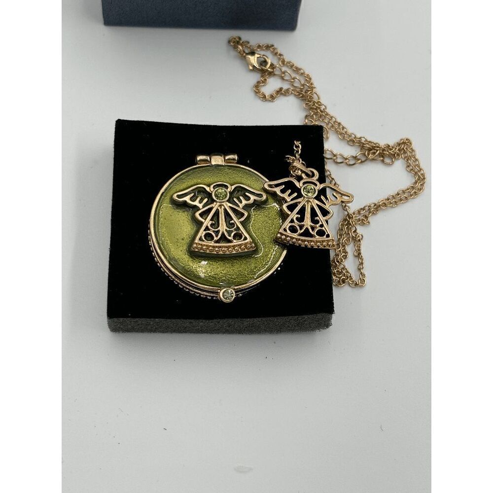 Women's Angel Birthstone Pendant with Gift Box March